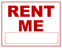 Rent Me Sign