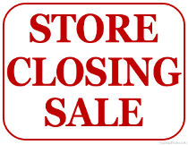 Store Closing Sale Sign