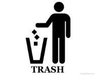 Throw Trash Away Sign